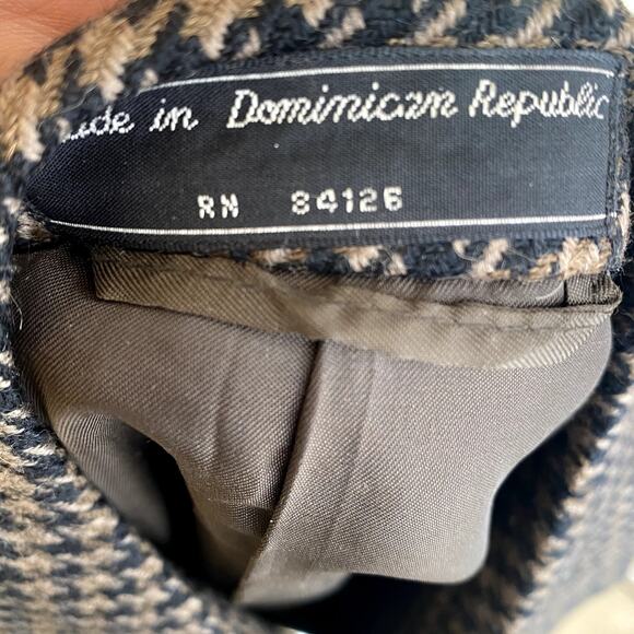 Peruvian Alpaca Herringbone Brown Tweed Sports Jacket Blazer Jeffrey Banks 44R - Picture 12 of 12